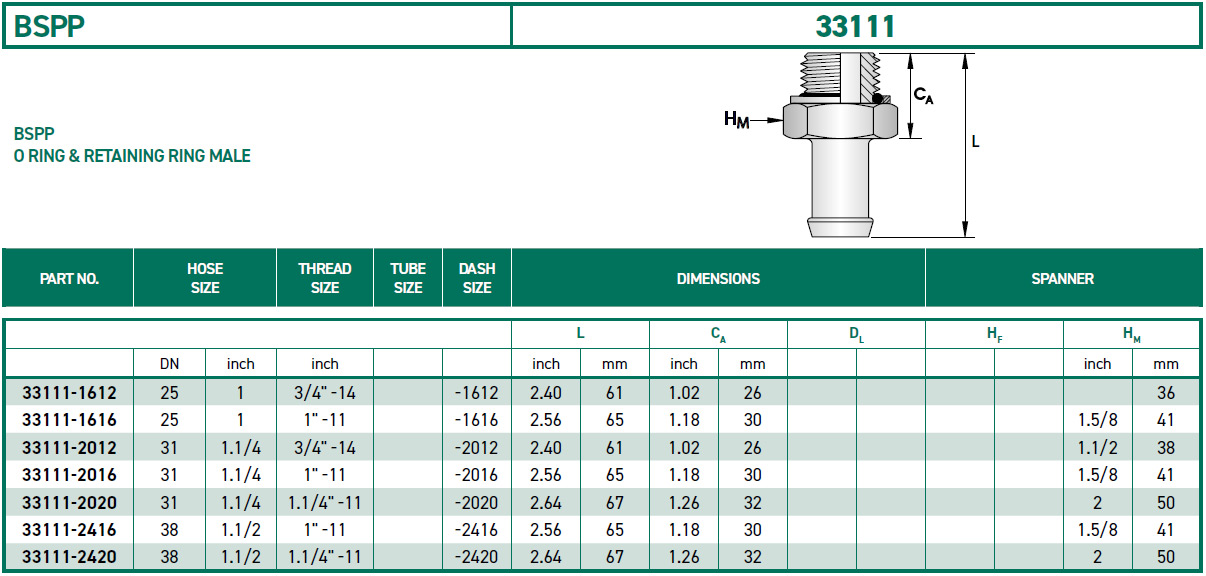 RH-Fittings-33000-BSPP-33111